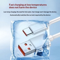 Cable de Datos USB-C de Carga Súper Rápida 7A Blanco de 100W, Conductor de Cobre Puro, Transferencia de Datos para Teléfonos Móviles, Compatible con Honor