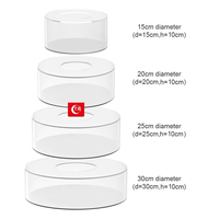 Supports à gâteaux en acrylique Risers Food Display Riser pour table de buffet, support à gâteau carré pour fête d'anniversaire de mariage, fonds creux