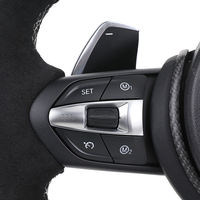 Volant de voiture en daim intégral avec bande rouge large, nouveau style, pour BMW F10 F25 F26 F30 M3 F80 M4 F82 M2 F87 M5 F90