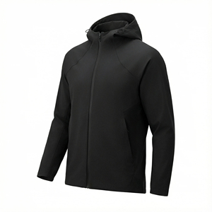 Winter <b>Reversible</b> Hooded Turtleneck Fleece <b>Jacket</b> 100% Polyester Front Men Women Windproof Full Heat Sealing Seamless Pressure - Product Image 1