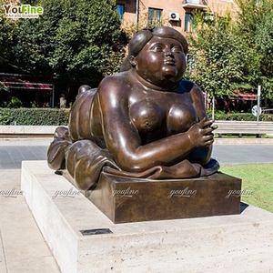 Escultura de Arte de Mujer Desnuda Acostada, Moderna, de Bronce Fundido, Tamaño Real, para Jardín Exterior - Product Image 2