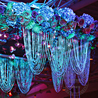 Cortina de contas de plástico acrílico pendurado, 6 pés, decoração, casamento, corrente, brilhante, guirlanda, para decoração de eventos de casamento