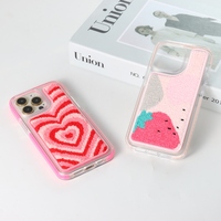 Coque de téléphone Sytron Street Fashion en TPU antichoc avec protection d'appareil photo en forme de cœur pour 15/16/17 Pro Max