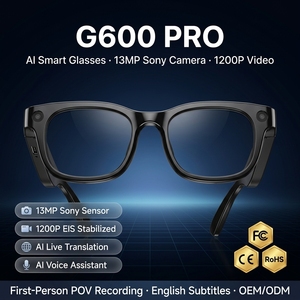 Gafas Inteligentes con IA, Traducción <span class=keywords><strong>Chat</strong></span> GPT, Llamadas ENC, Reproductor de Música, BT Inalámbrico, Grabación de Video de Alta Definición, Cámara Pexie de 1300W - Product Image 1