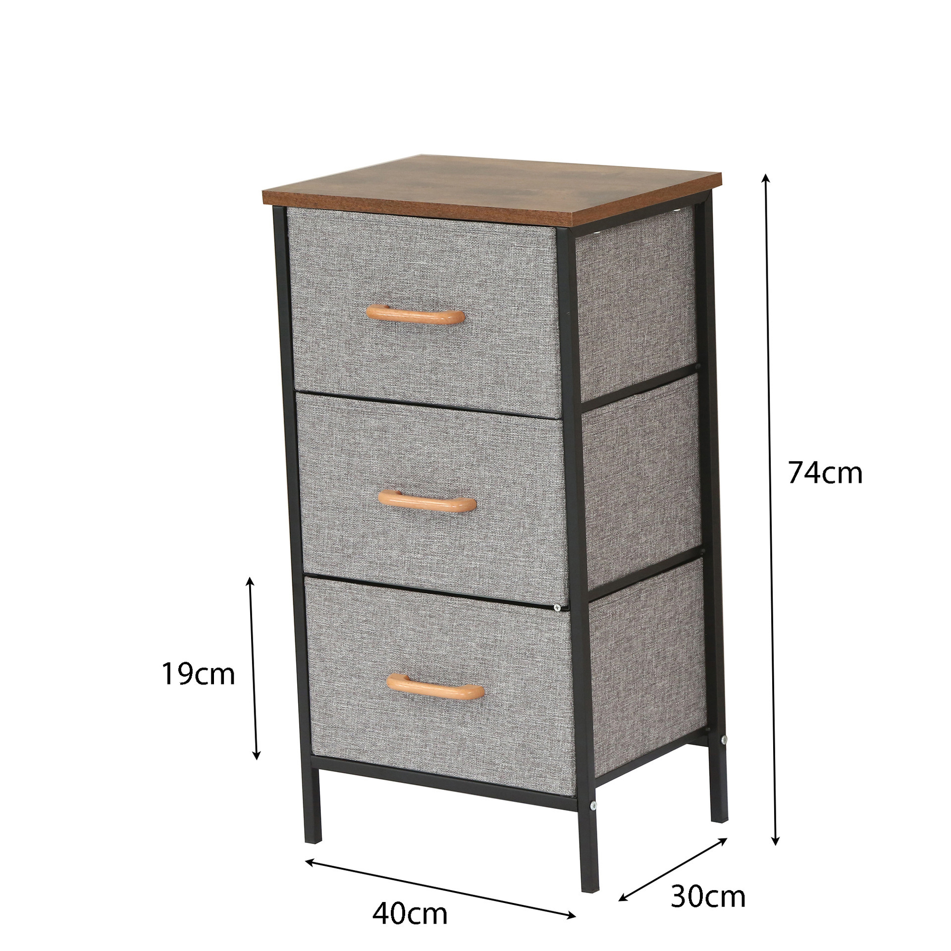Armoire de rangement à trois niveaux