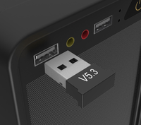 Adaptador USB Bluetooth 5.3 BR8652 sin Controladores para Windows 7/8/10, Laptops, Móviles y PDA, Auriculares/Altavoces, Negro, Alcance de 10-20m