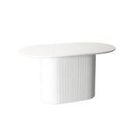 Table à manger en ardoise nordique, mobilier de maison, table à manger multifonctionnelle blanche créative, ensemble de chaises, mobilier de salle à manger ovale tendance