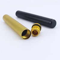 Tube à cigarettes en métal gravé au laser, pour préserver les herbes, accessoires pour fumeurs, porte-cigarettes, tube conique pré-roulé