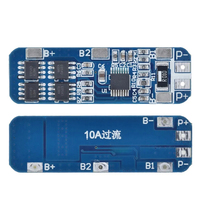 Carte de protection contre les courts-circuits de la batterie au lithium 3S 10A BMS 18650 à base de PCB