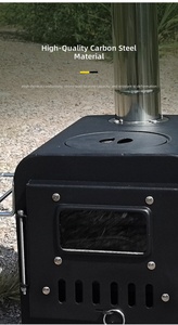 Barbecue et poêle à <span class=keywords><strong>bois</strong></span> multifonctionnels en fonte, modernes, pour l'extérieur, avec garantie de 2 ans - Product Image 4