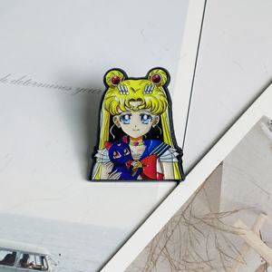 Оптовая продажа, металлическая брошь в виде аниме, симпатичная Детская Брошь с металлическим лацканом, мягкая эмалированная булавка для рождественских подарков - Product Image 5