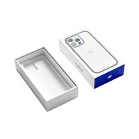 Boîte de téléphone rigide recyclable personnalisée avec logo imprimé de luxe, emballage de téléphone portable de vente au détail, boîte mobile, enduite pour téléphone 13 14 15