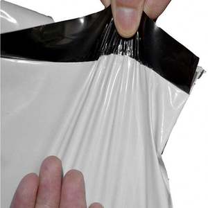 Grey Mailing Bags with Handle Custom Printed Logo Poly Mailers for Online Shop Packaging - Product Image 6