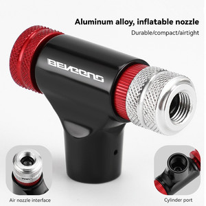 หัวเติมลมจักรยานยี่ห้อ Yueli ทำจากอลูมิเนียมอัลลอยด์ 80-130PSI หัวต่อแบบเร็ว สำหรับยางจักรยานเสือหมอบและเสือภูเขา - Product Image 3