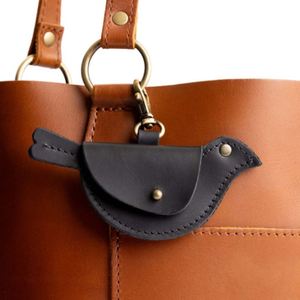 Portable Faux Leather Bird Coin Purse Durable <b>Mini</b> Change Wallet Cute Keychain <b>Pouch</b> for Coins Earbuds - Product Image 4