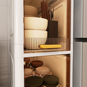 WANUO carrello di stoccaggio <span class=keywords><strong>da</strong></span> <span class=keywords><strong>cucina</strong></span> con spazio stretto di 20cm di lunghezza 2/3/4/5-Tier sottile carrello di stoccaggio stretto <span class=keywords><strong>da</strong></span> <span class=keywords><strong>cucina</strong></span> - Product Image 4