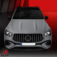 Kit carrosserie complet style AMG GLE53 pour Mercedes-Benz W167 2020-2024 : Pare-chocs avant, pare-chocs arrière, calandre améliorée