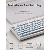 Clavier de jeu sans fil ergonomique FL ESPORTS FL980 V2 97 98 touches, tri-mode BT, interrupteurs Kailh, hot-swappable, RGB, touches PBT