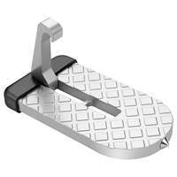 Pédale multifonctionnelle à crochet argenté pour voiture Boucle universelle de verrouillage de porte de toit d'escalade Échelle auxiliaire pliante Accessoires d'extérieur