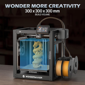 Imprimante 3D FDM CoreXY haute vitesse WonderMaker <span class=keywords><strong>ZR</strong></span> 300*300*300mm avec volume d'impression multi-couleurs, contrôle par application et caméra intelligente - Product Image 2