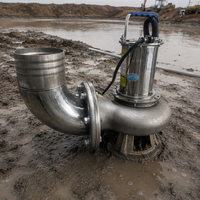 Pompe submersible de découpe de boues et de déchets en acier inoxydable de 4 pouces, 7,5 kW, avec moteur en cuivre pur, portable, câble OEM de 15 m