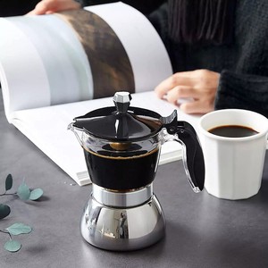 Vente chaude Cuisinière 2 en 1 cafetière italienne Moka pot espresso greca cafetière infuseur <span class=keywords><strong>percolateur</strong></span> <span class=keywords><strong>café</strong></span> <span class=keywords><strong>moulu</strong></span> moka pot - Product Image 5