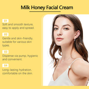 Crème hydratante au lait et au miel, ingrédients doux pour une peau du visage hydratée, douce et lisse - Soin quotidien rafraîchissant pour femmes - Product Image 4