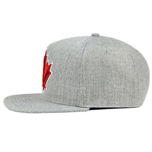 หมวกแก๊ปทรงแบน 3 มิติ ลายใบเมเปิ้ล สีเทา  แบบ Snapback  สำหรับทุกเพศ สไตล์ฮิปฮอป  พร้อมปักโลโก้ได้ - Product Image 5