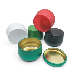Boîtes en métal noires et blanches en gros de 8 oz, vides, pour bougies, bonbons et thé - Product Image 1