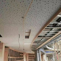 Panneaux de plafond acoustiques en plâtre perforé 1200x2400mm, design sans joint, insonorisants