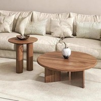 Table basse en bois massif pur, style scandinave Wabi-sabi, table d'appoint rétro en bois de charpente pour salon