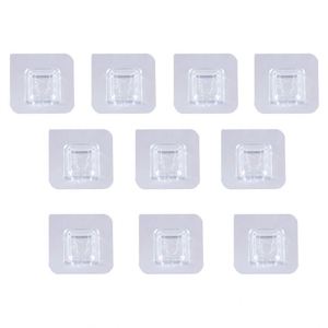 Waterproof Eco-Friendly 2-Pack <b>Hanging</b> <b>Hook</b> Removable Double-Sided Adhesive Plastic Solid Transparent Wall Mounted Sticky Tools - Product Image 1