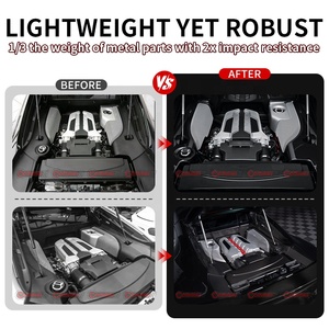 ฝาครอบเครื่องยนต์คาร์บอนไฟเบอร์แบบแห้ง สไตล์ OEM สำหรับ Audi R8 ปี 2007-2011 สำหรับตกแต่งภายในรถยนต์ - Product Image 2