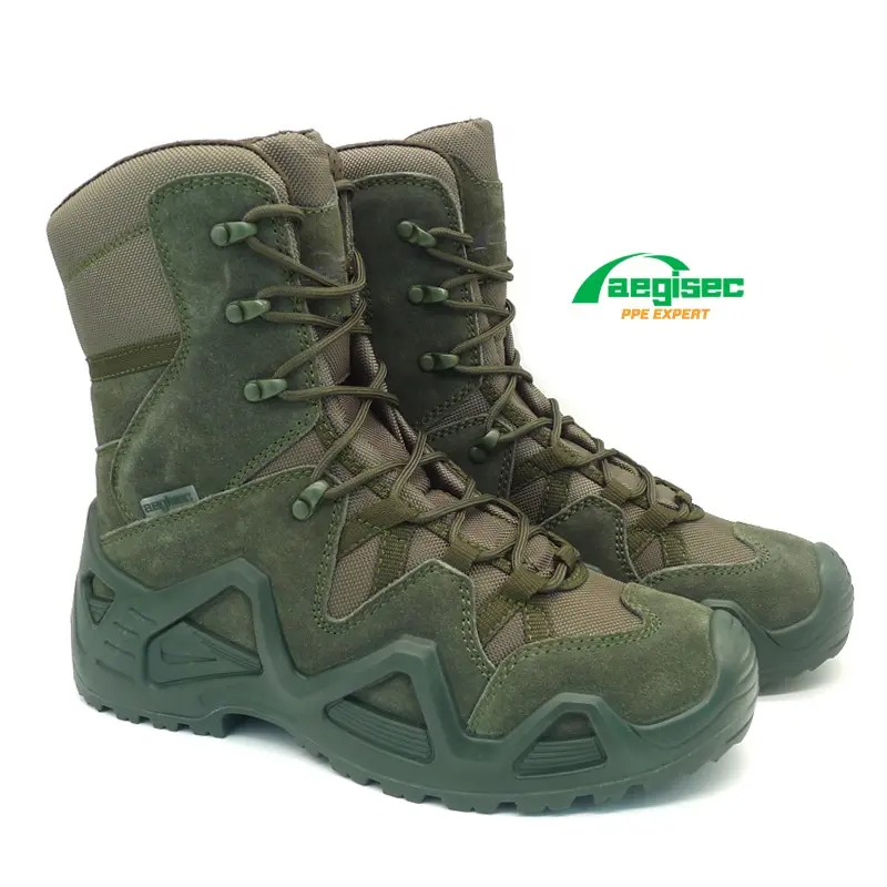 AEGISEC tactical boots cow suede jungle boots lightweight slip resistant PU sole men ankle boots outdoor hiking desert shoes