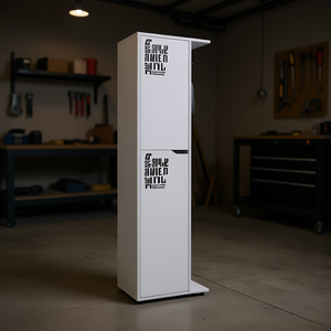 Austin White Storage Cabinet 1200x900x400mm Padlockable Keyed Lock Minimalist <b>Tool</b> Storage Cabinet - Product Image 2