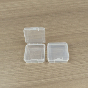 Square PP Plastic Mini Transparent <b>Storage</b> <b>Box</b> 4.5Cm For Jewelry <b>Small</b> Parts Desktop Organizer With Lid - Product Image 1