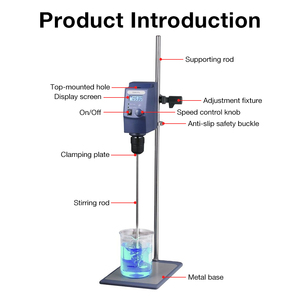 Wholesale High Quality High-speed <strong>Top</strong> Mounted Agitator <strong>Laboratory</strong> Overhead Stirrer 40L Digital <strong>Display</strong> Cantilever Electric Mixer - Product Image 5