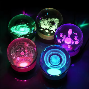 Handmade Bằng Gỗ Cơ Sở Đêm 3D Năng Lượng Mặt Trời Mô Hình Hệ Thống LED Pha Lê Bóng Cho Phòng Ngủ Trẻ Em Giáng Sinh Bảng Trang Trí Nội Thất Của Mẹ Món Quà Ngày - Product Image 2