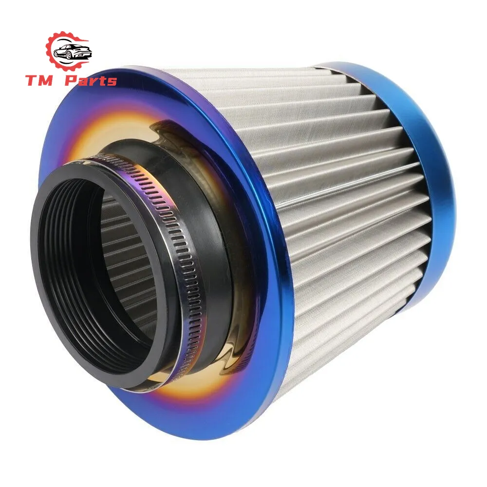 3"/76mm Car Air Filter High Flow Cold Air Intake Dry Cone Replacement Car Air Filter Universal