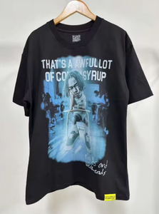 เสื้อยืดคอกลมแขนสั้นสำหรับผู้ชายทรงปกติพิมพ์ลายสกรีนผ้าไหม100% ยาแก้ไอสำหรับผู้ชาย - Product Image 3