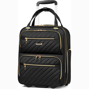 Factory Custom <b>Trolley</b> <b>Suitcase</b> Underseat Rolling Feature Portable Polyester Luggage for Women Sport Carry Laptop Compartment - Product Image 1