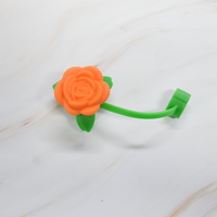 10mm nouvelle vente chaude réutilisable anti-éclaboussures fleurs à boire série couverture de paille Pvc 3d coloré fleur paille Toppers