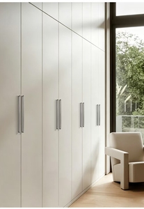 Hot Sale Minimalist Grey Cabinet <strong>Door</strong> Handles Zinc Alloy Wardrobe Handle Long Round Drawer Pulls - Product Image 6