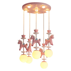 Lampadario per <span class=keywords><strong>cameretta</strong></span> bambini, rosa, in ferro, di medie dimensioni, altezza regolabile, design simpatico a cartoni animati, <span class=keywords><strong>lampada</strong></span> da comodino per <span class=keywords><strong>cameretta</strong></span> di ragazze e ragazzi - Product Image 6