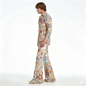 <span class=keywords><strong>Costume</strong></span> rétro années 70/80, style disco hippie, pour le Hogmanay, ensemble de costumes assortis pour couple, vêtements de scène et de danse, polyester, <span class=keywords><strong>adulte</strong></span>, unisexe - Product Image 3
