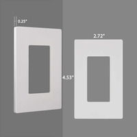 Plaque murale décorative standard américaine 1, 2, 3 ou 4 modules pour prise GFCI, prise USB ou interrupteur d'éclairage