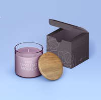 Boîte en Carton Carrée de 8 oz pour Pot de Bougie, Luxe Mat Personnalisée avec Logo, Marque Privée, Écologique, Vente en Gros