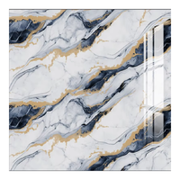 Autocollant moderne en marbre pour carreaux de papier peint Panneau en mousse imperméable pour cuisine et salon Vente à chaud Panneau mural lavable autocollant pelable