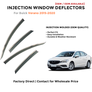 Injection Side Window Deflectors Visor Rain Guards for Buick Verano 2015-2020 Wind Deflector Auto Accessories - Product Image 2
