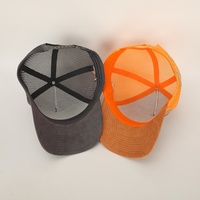 Gorra de Camionero de Gamuza Personalizada de 5 Paneles al por Mayor, Gorras con Parche Bordado Tejido y Cierre a Presión de Malla, Sombrero de Camionero de Alta Calidad para Hombre
